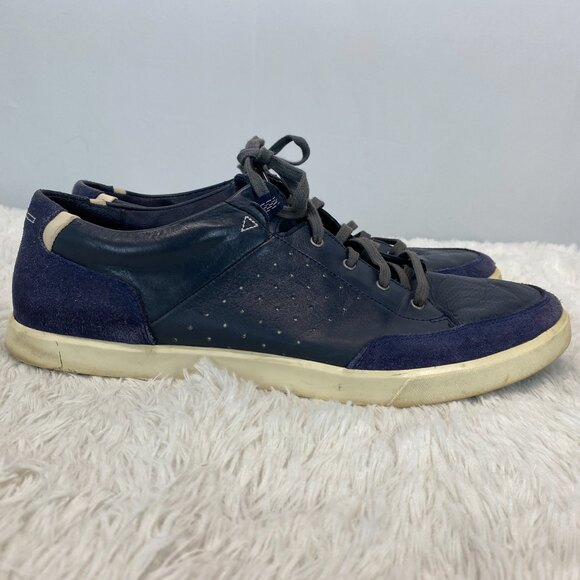 Cole Haan Owen Sport Ox Grand OS Blue Leather Office Sneakers - Picture 3 of 7